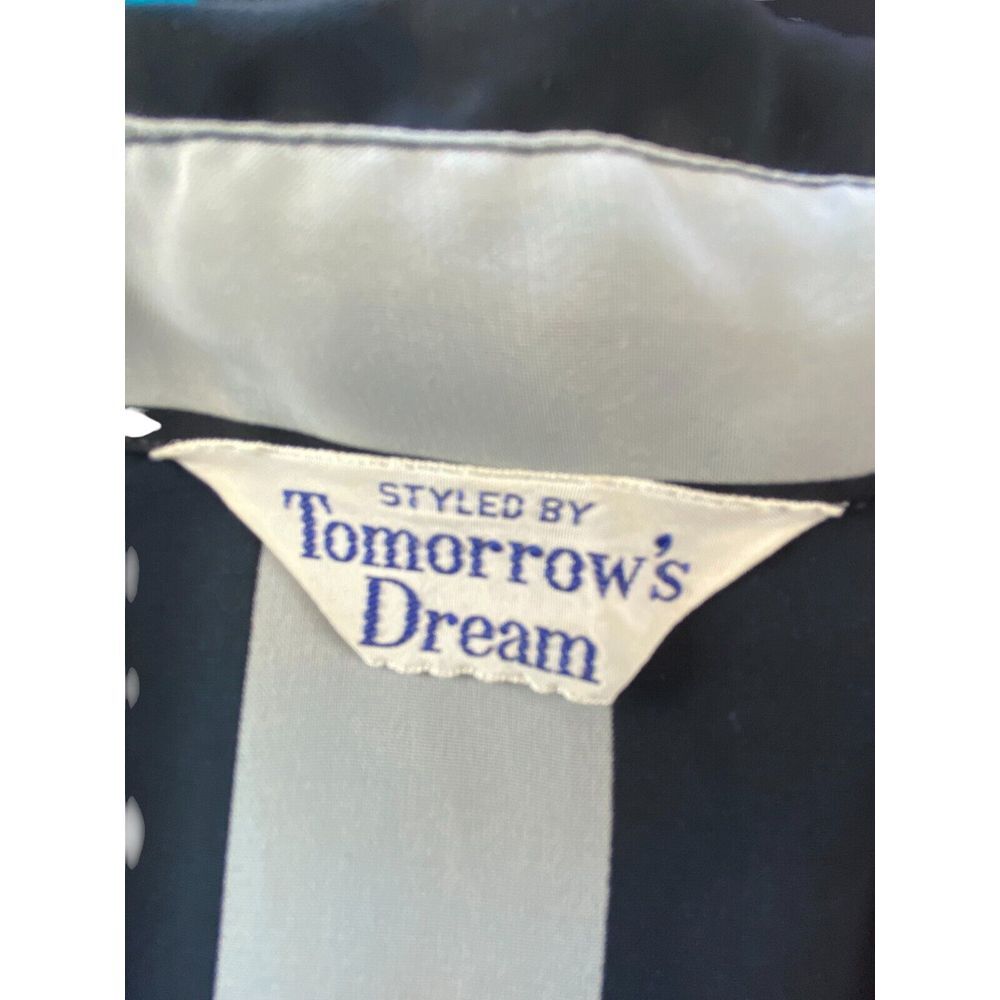 Tomorrows Dream Blouse Womens Secretary Geometric Print Collared 3/4 Sleeve - Picture 3 of 6